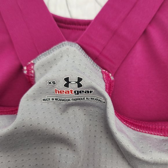 UNDER ARMOUR [XS] Pink Athletic Under Armour Tank with Built-In Bar - Picture 5 of 10